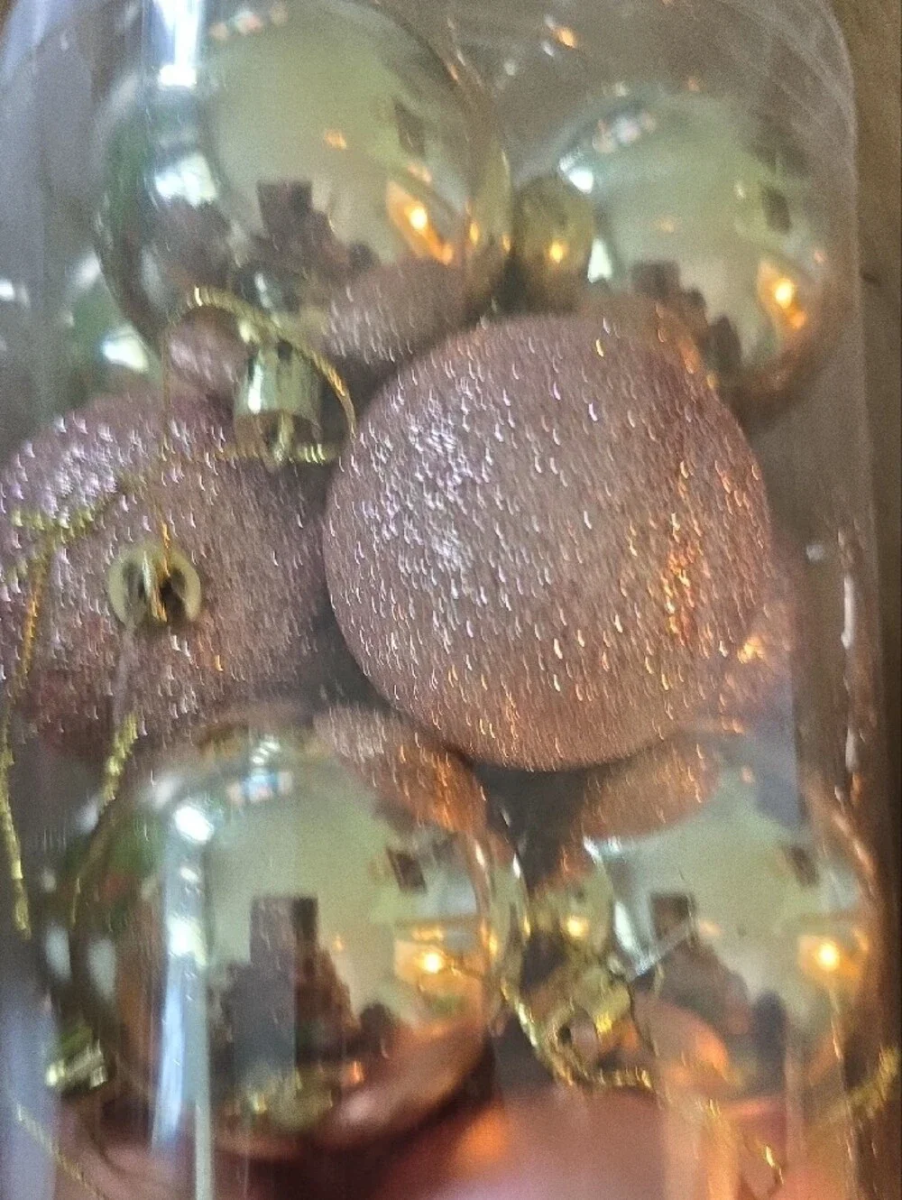 Rose Gold Christmas Tree Tinsel Garland & Ornament Set - Holiday Home Decor. NEW